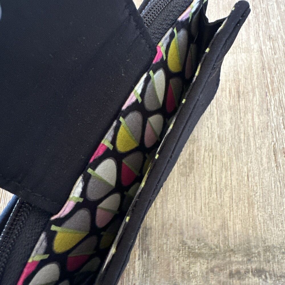 Vera Bradley Black Quilted Wallet Wristlet EUC - Picture 3 of 6